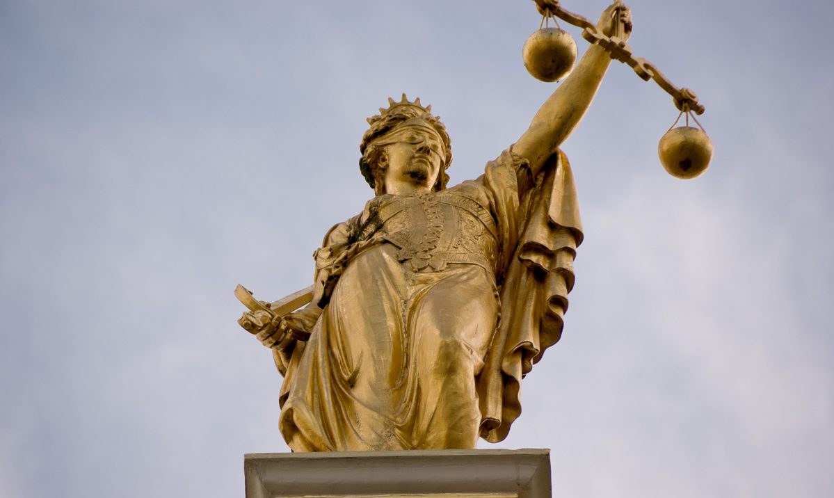 Golden Lady Justice, Bruges, Belgium